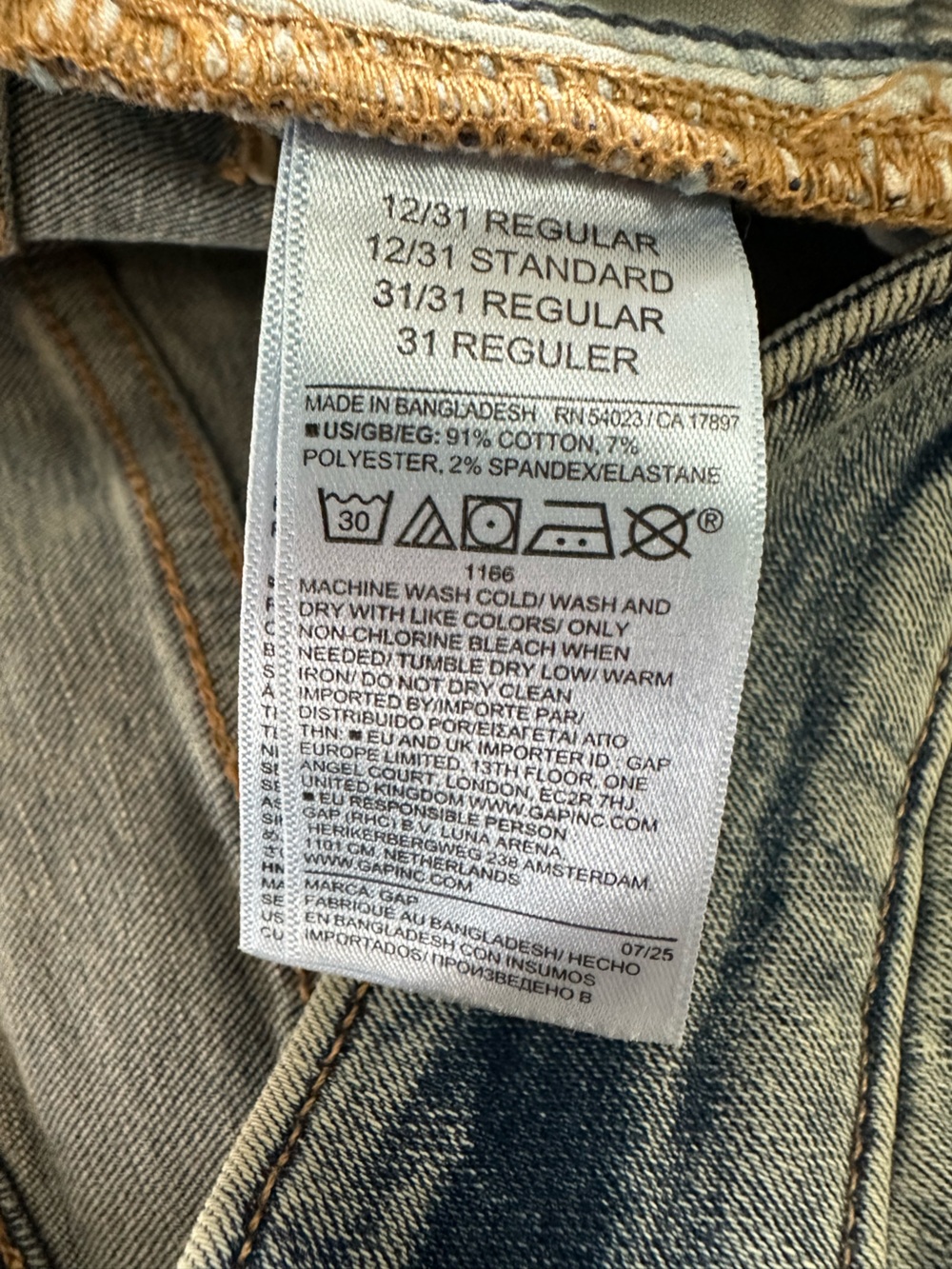EUC GAP Baby Boot Cut Jeans- Size 12 - Picture 7 of 7